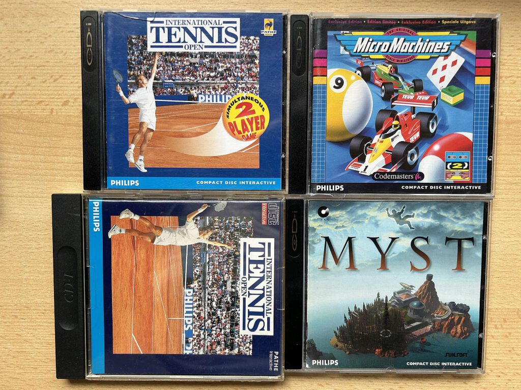 International Tennis Open, MicroMachines und Myst für Philips CD-i Spiele