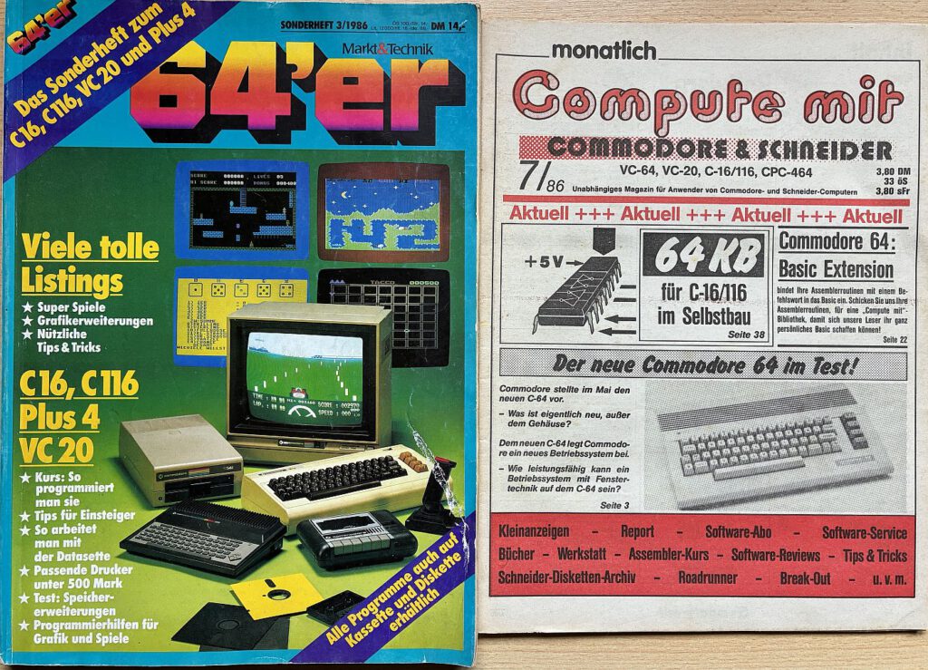 64er Sonderheft 03_1986 und Compute mit 07_1986
